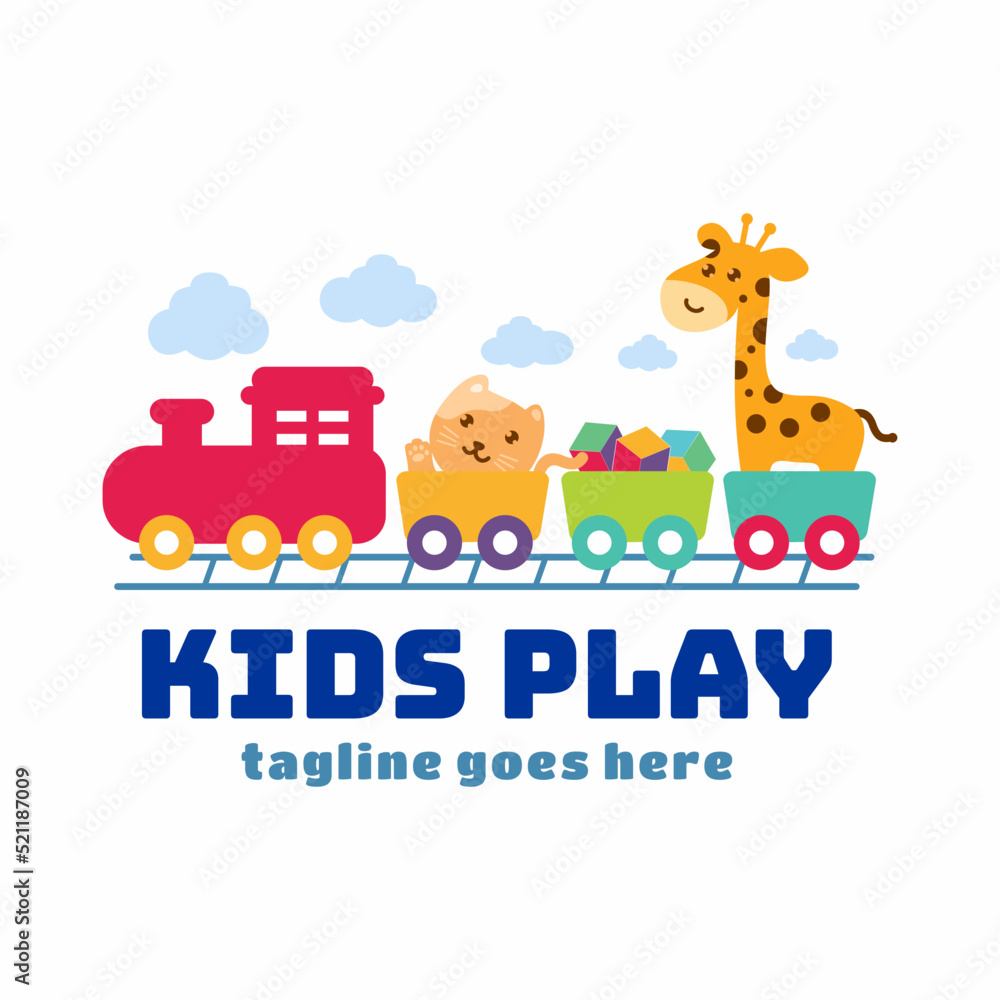 Naklejka premium Kids Play Ground Logo Design, Kids Store Logo