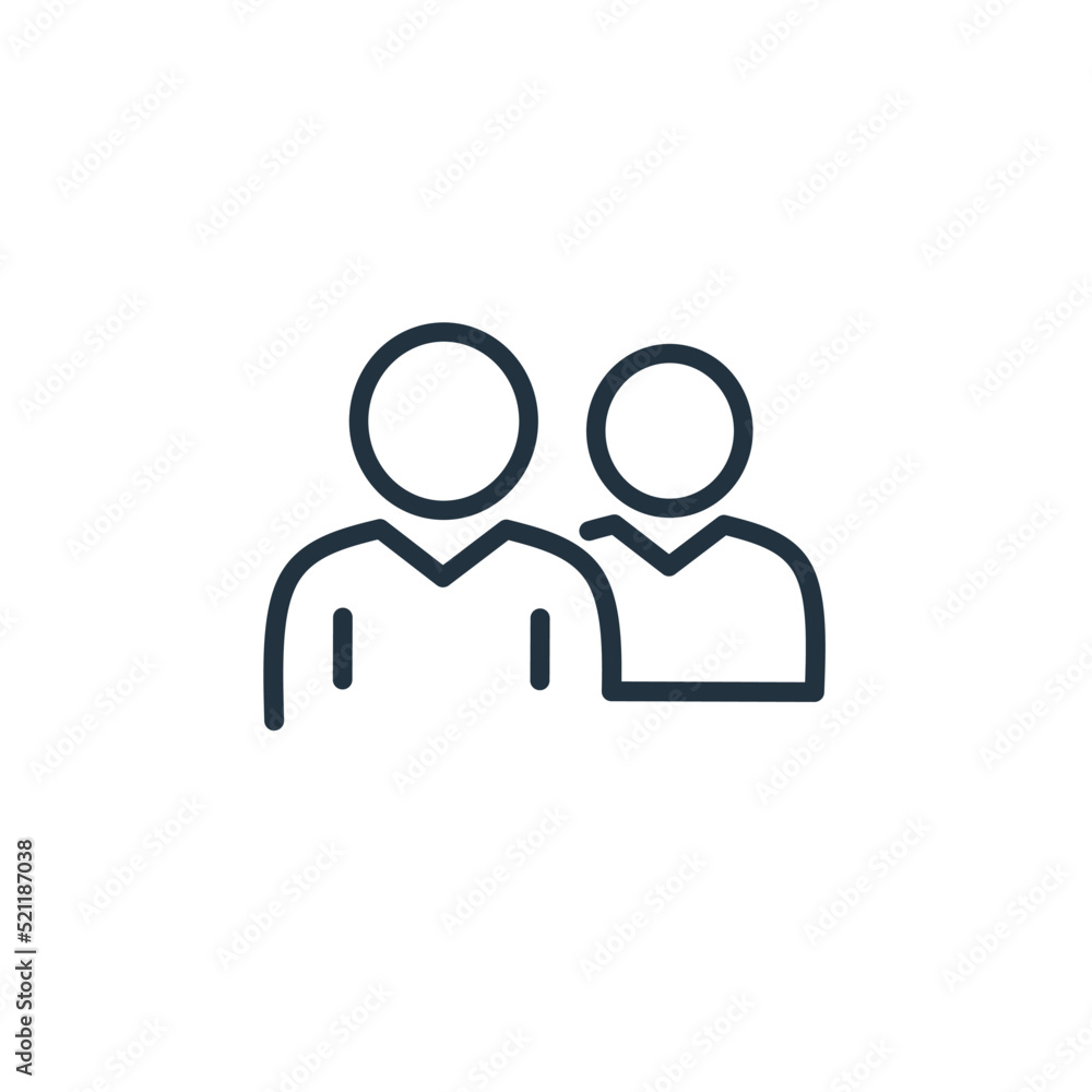 User icon isolated on a white background. two people symbol for web and mobile app. User icon isolated on a white background. two people symbol for web and mobile app.