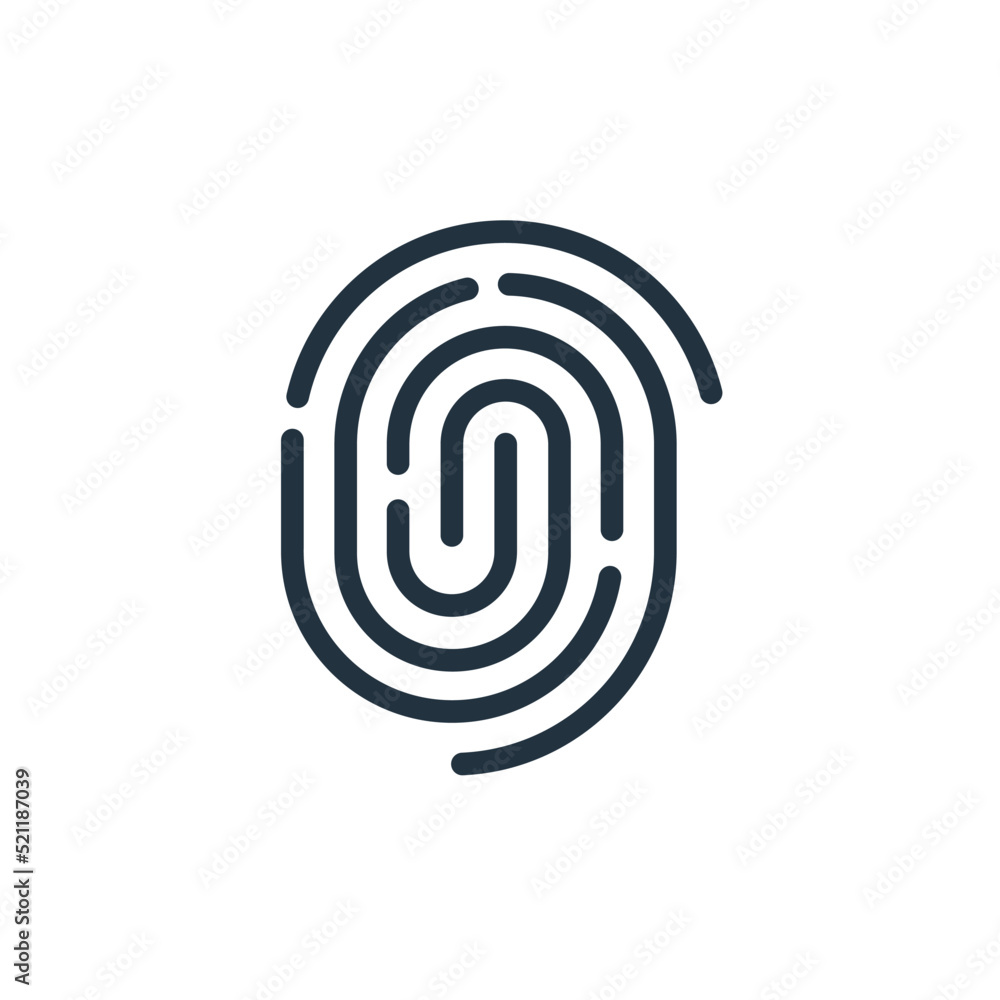 Fingerprint icon isolated on a white background. Security Symbol for web and mobile applications. Fingerprint icon isolated on a white background. Security Symbol for web and mobile applications.