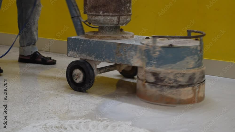 Bangalore, India 12th July 2022 Mosaic Tiles Polishing and Cleaning to