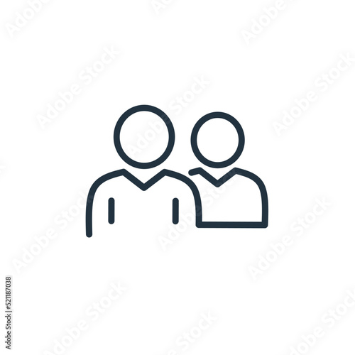 User icon isolated on a white background. two people symbol for web and mobile app.