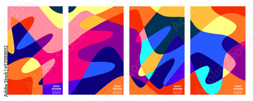 Cover collection of colorful abstract shapes