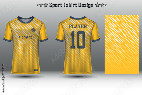 Football jersey mockup, soccer jersey mockup, cycling jersey mockup and sport jersey mockup with abstract geometric pattern Free Vector