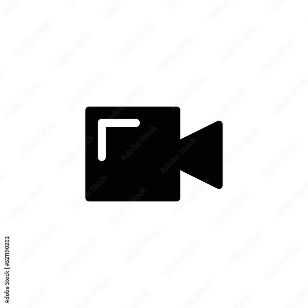 Movie Icon, Video Sign, Film Icon Sign Vector Isolated on White Artboard Movie Icon, Video Sign, Film Icon Sign Vector Isolated on White Artboard