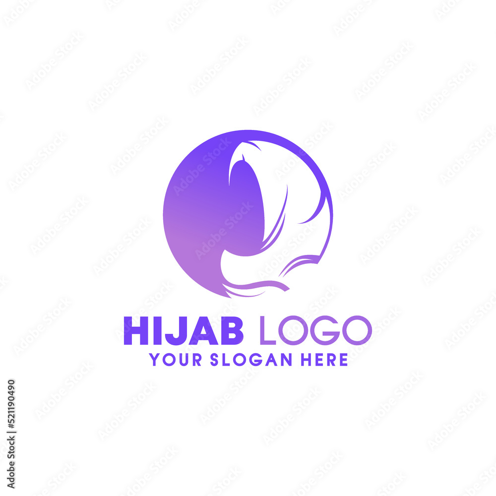 Hijab logo vector template Hijab logo vector template