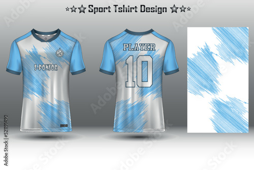 Football jersey mockup, soccer jersey mockup, cycling jersey mockup and sport jersey mockup with abstract geometric pattern Free Vector