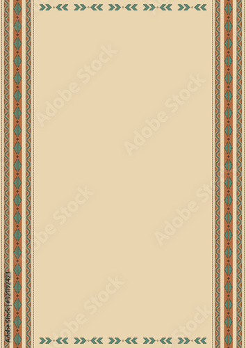 Wallpaper Mural Ethnic pattern background with copy space for text. Traditional textile pattern of South America. Mexican, Bolivian, Peruvian blanket. Mexican restaurant menu page. Cinco de Mayo design illus Size A4. Torontodigital.ca