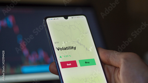 Fotografie Volatility etf fund on a screen
