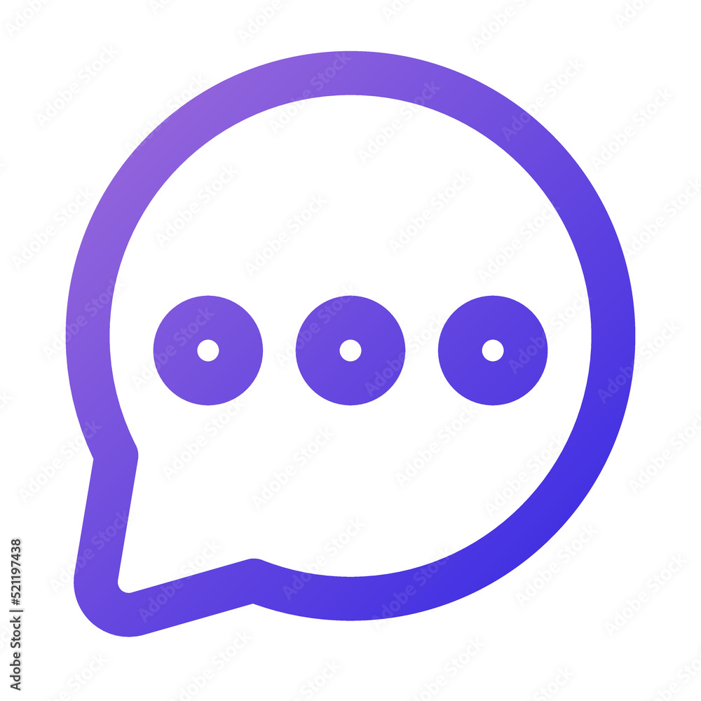 bubble chat icon outline gradient style bubble chat icon outline gradient style