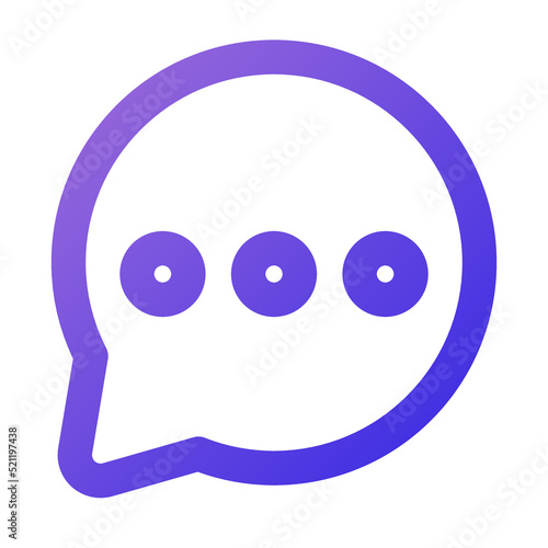 bubble chat icon outline gradient style
