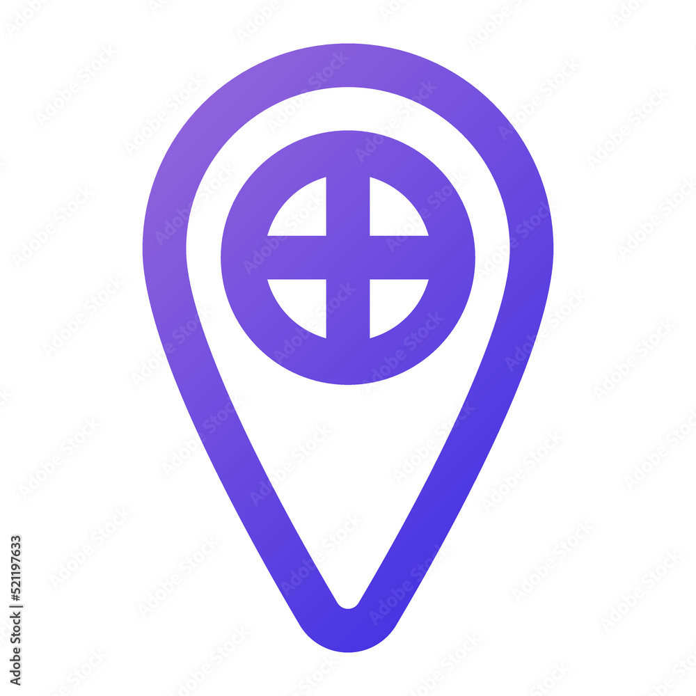 address pin icon outline gradient style address pin icon outline gradient style
