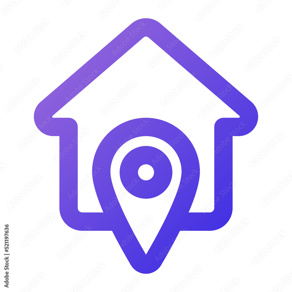 Obraz premium address pin icon outline gradient style