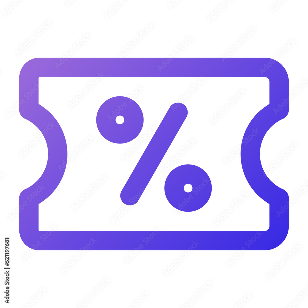 voucher icon outline gradient style voucher icon outline gradient style