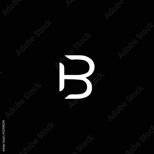 HB BH Logo Design, Creative Minimal Letter BH HB Monogram
