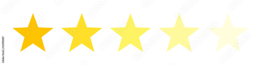 Rate us concept - 5 Star rating icon. Modern vector illustration isolated on white background. Rate us concept - 5 Star rating icon. Modern vector illustration isolated on white background.