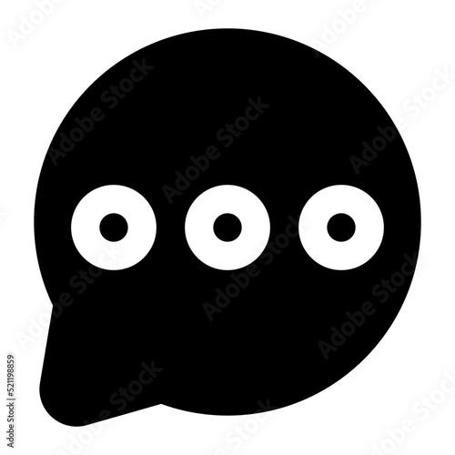 bubble chat icon solid style