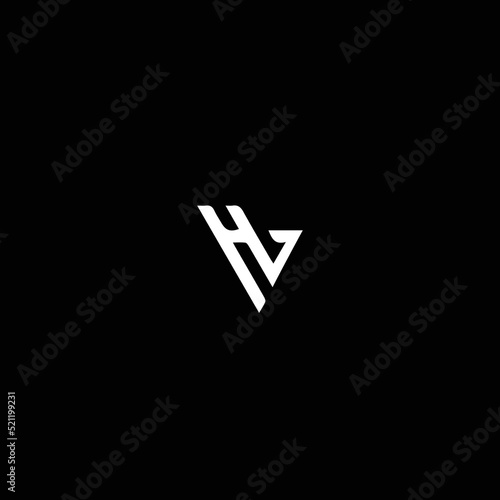 HV HV Logo Design, Creative Minimal Letter HV HV Monogram
 photo