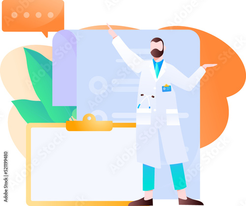 Doctor epidemic prevention and anti epidemic flat vector concept operation illustration
