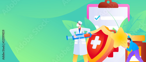Doctor epidemic prevention and anti epidemic flat vector concept operation illustration
