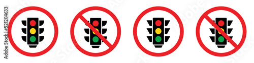 Traffic light icon. Warning traffic light sign icon, vector illustration