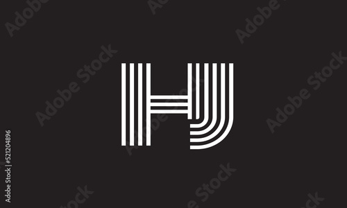 Alphabet letter icon logo HJ