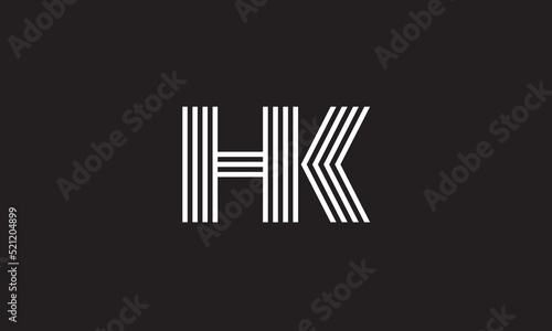 Alphabet letter icon logo HK