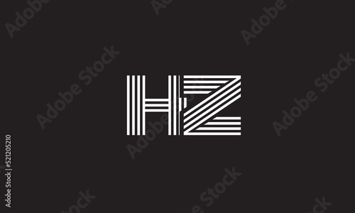 Alphabet letter icon logo HZ