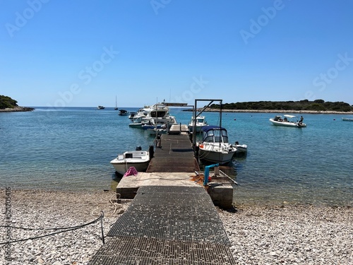 Blue Lagoon on the island of Budikovac in the Adriatic 