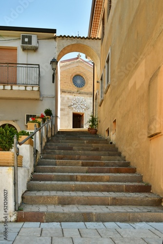 A small street between the old houses of Savignano Irpino, one of the most beautiful villages in Italy. © Giambattista