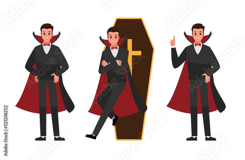 Cartoon  vampire characters vector character set  ,Vector illustration