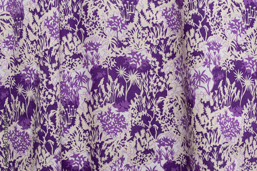 Obraz na plátně Floral seamless pattern on cotton fabric.