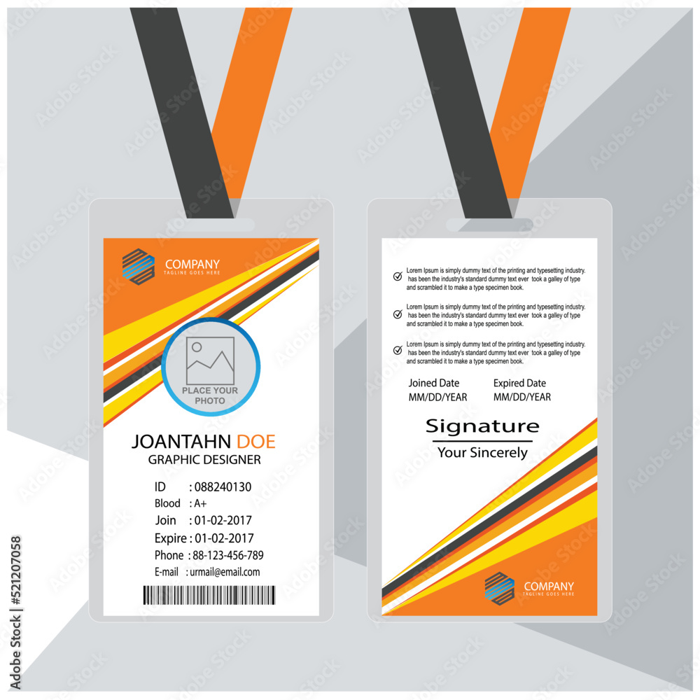 Business Id Card Best Id Card Design Professional Employee Id Card