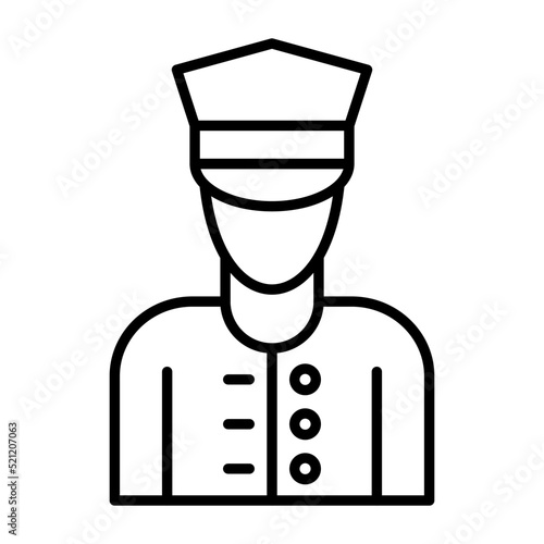 Doorman Line Icon
