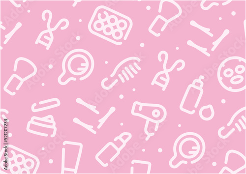 Beauty cosmetics pattern background for graphic design.A-size horizontal.