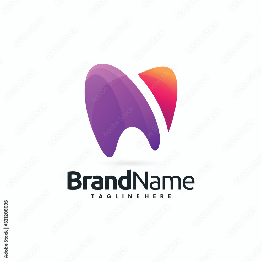 Obraz premium tooth vector logo icon illustration
