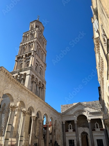 Sain Domnius cathedral bell tower in Split, Croatia