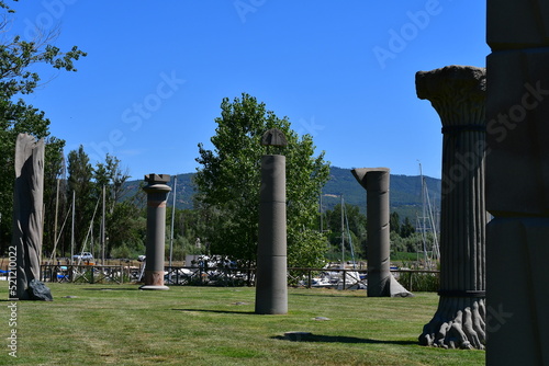 Monuments at Lago die Trasimeno near Tuoro sul Trasimeno in Umbria photo