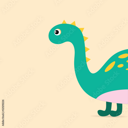 Dinosaur kids icon  editable vector illustration for decoration images and background