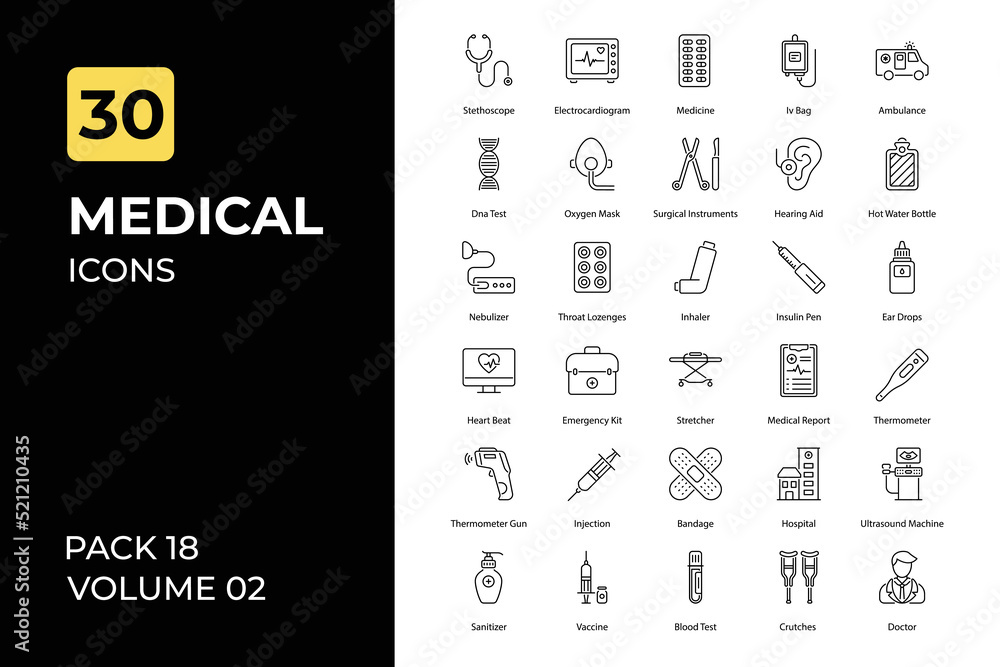 Medical icons collection. Set contains such Icons as hospital, doctor, and more