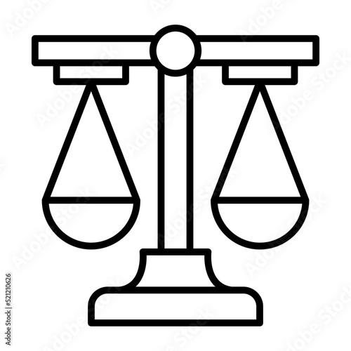 Law Scale Line Icon