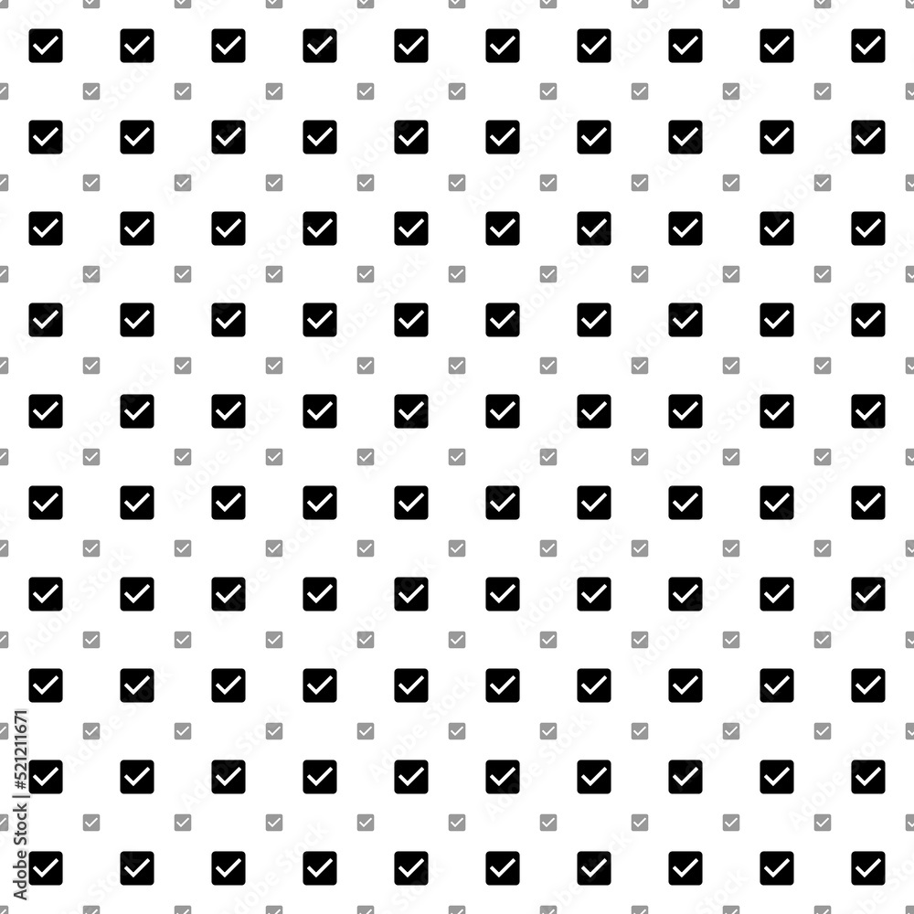 Square seamless background pattern from geometric shapes are different sizes and opacity. The pattern is evenly filled with big black checkbox symbols. Vector illustration on white background Square seamless background pattern from geometric shapes are different sizes and opacity. The pattern is evenly filled with big black checkbox symbols. Vector illustration on white background