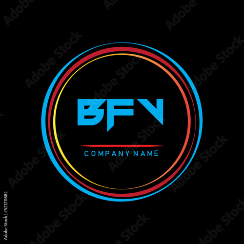 BFV letter logo design ,BFV letter in circle shape ,BFV creative three letter logo ,logo with three letters ,BFV  circle letter ,BFV letter vector design logo , photo