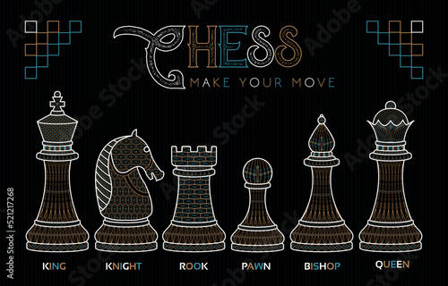Geometry Chess Vector Illustration