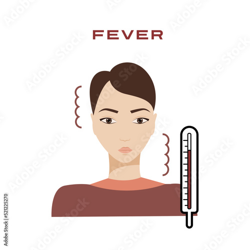 Flu, cold or coronavirus symptoms, vector infographic with symptoms of the disease