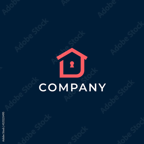 Beautiful logo with a Company word in the middle isolated on a blue background