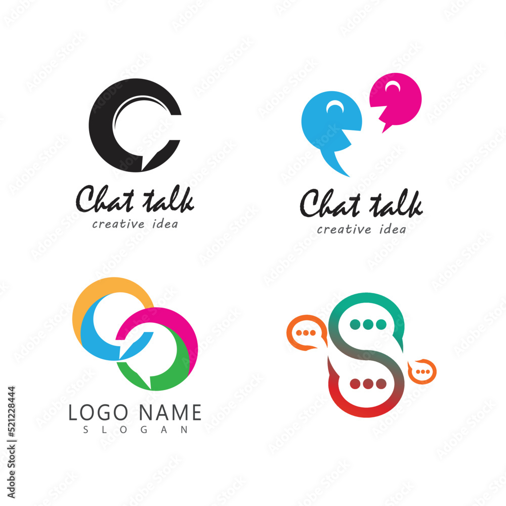 Fototapeta premium Buble chat icon Vector Illustration design Logo template