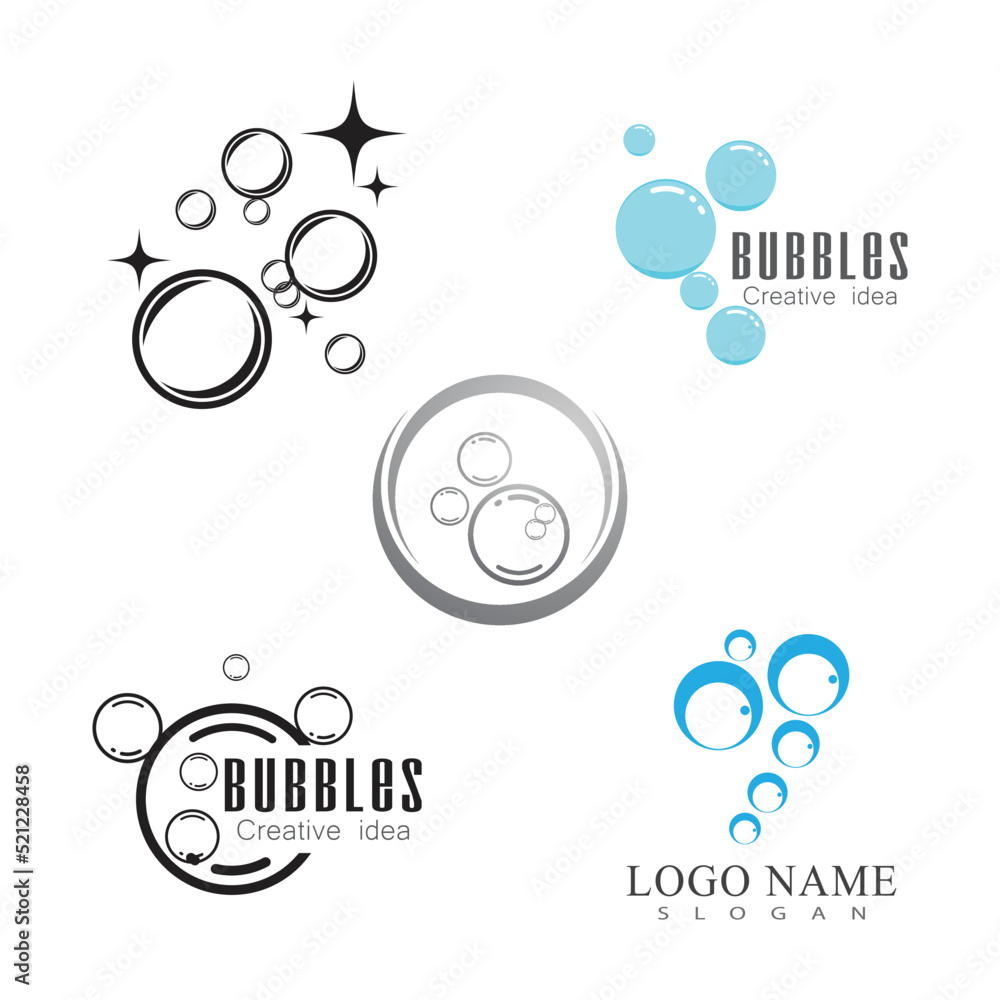 Obraz premium Natural realistic bubble illustration vector design
