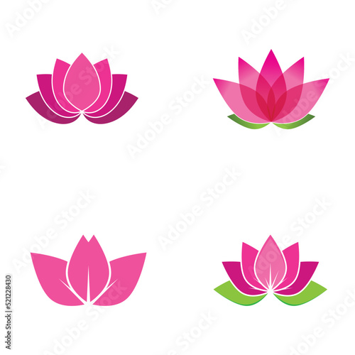 Beauty Vector lotus flowers design logo Template icon