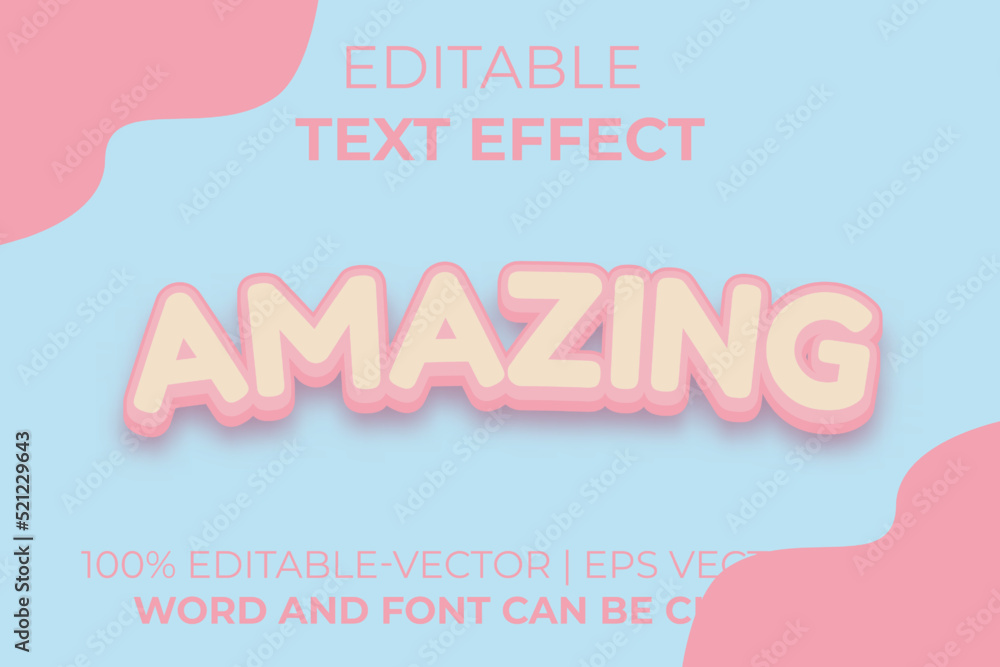 Fototapeta premium Amazing text effect, easy to edit 