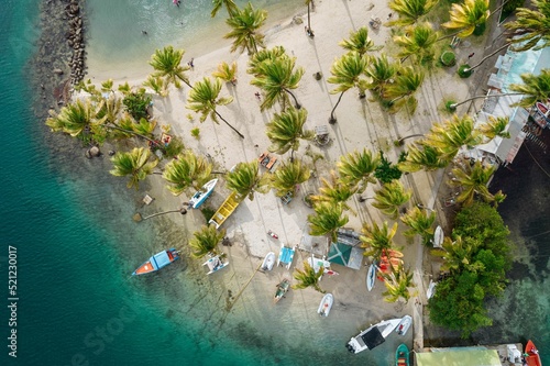 Aerial view of the Marigot Bay photo